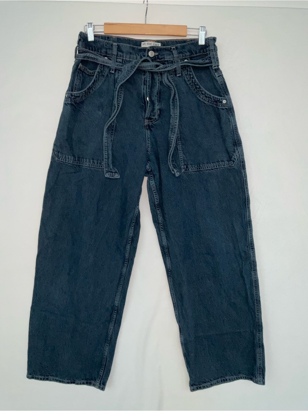 We the Free People Blue Jay Belted Boyfriend Jeans - Picture 2 of 10